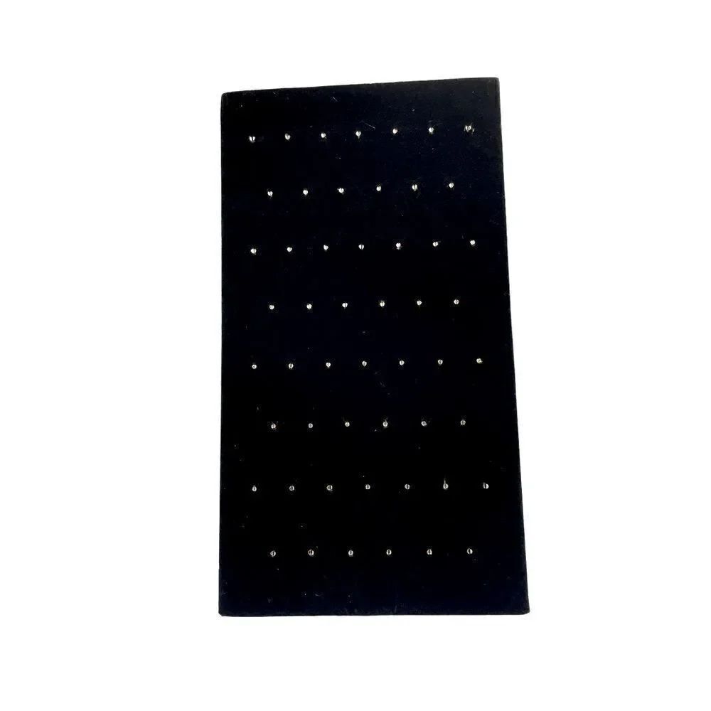 Black Velvet Body Jewelry Display w/52 Clips & easel